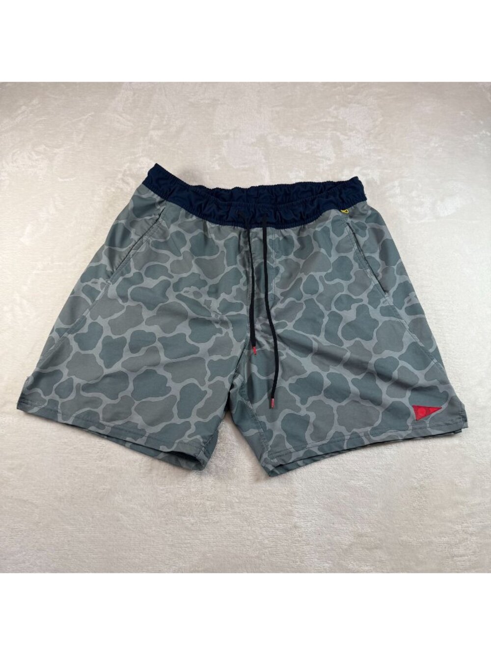 Florence Marine X Standard Issue Elastic Shorts Green Gray Camo Mens L
